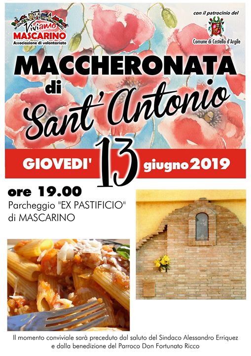 Maccheronata di Sant'Antonio 2019 Viviamo Mascarino Parrocchia di S. Maria di Venezzano